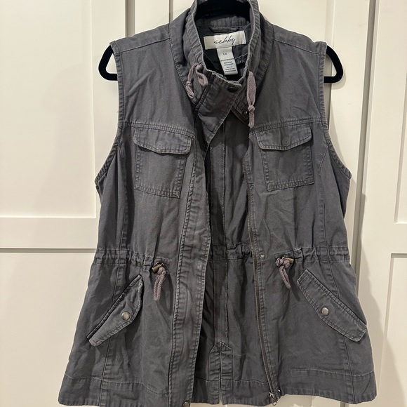 Sebby Charcoal Utility Vest - Picture 1 of 9